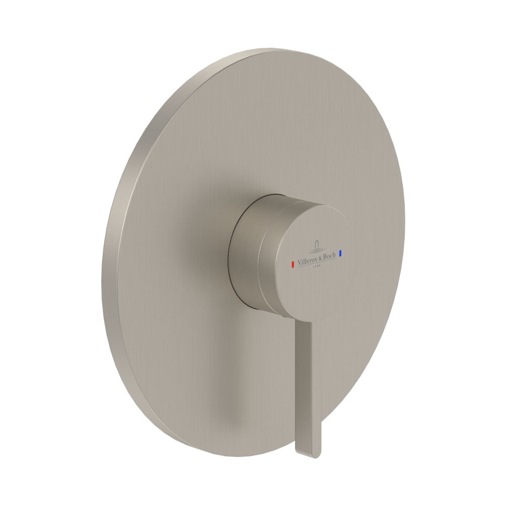 Cutout image of Villeroy & Boch Dawn Brushed Nickel Single Outlet Bath/Shower Valve